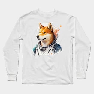 Shiba Inu Space Mission Long Sleeve T-Shirt